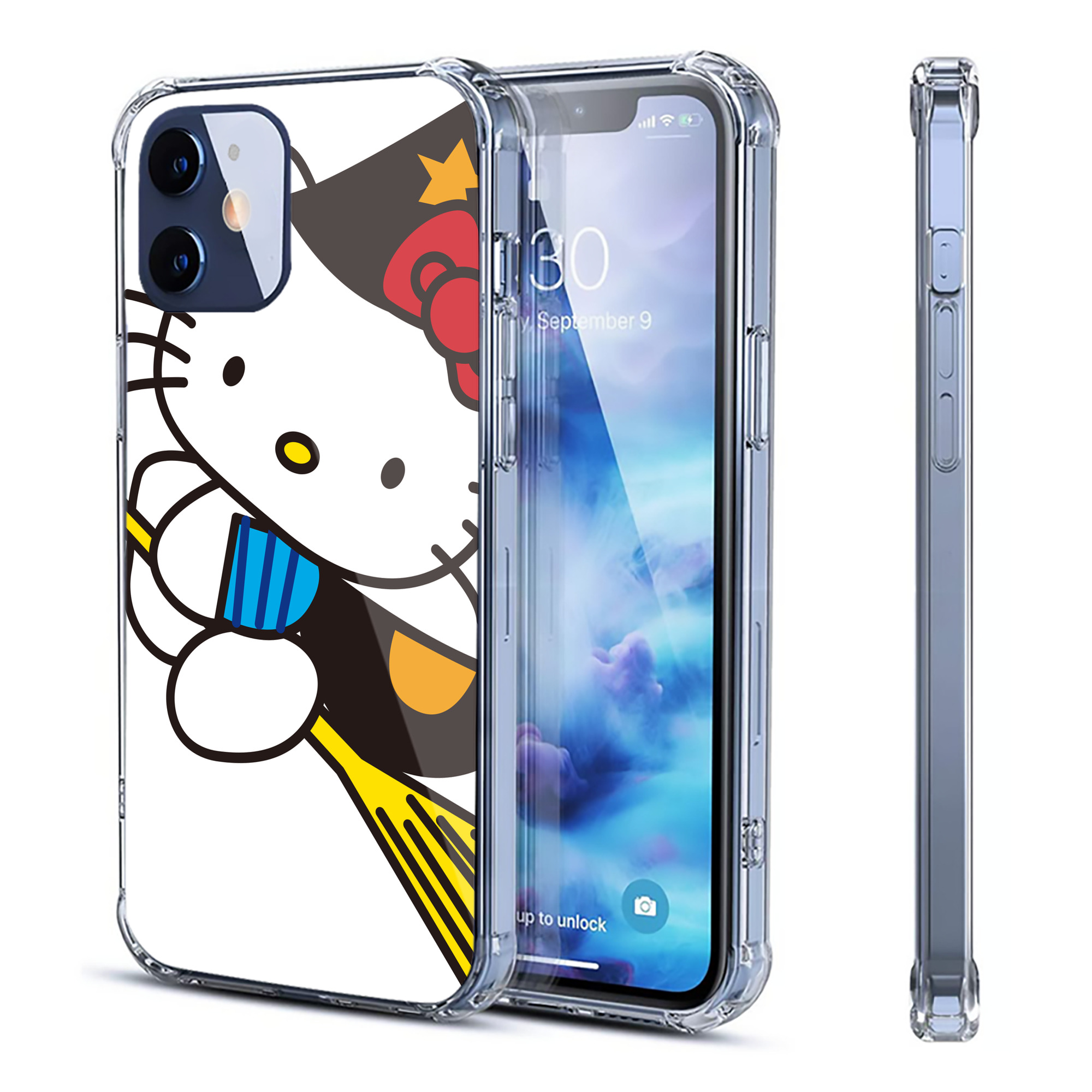 （画像用） Hello Kitty ハローキティ 【iPhone 12シリーズ対応】透明スマホケース（クリアソフトケース）